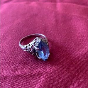 Antique Blue Topaz Ring